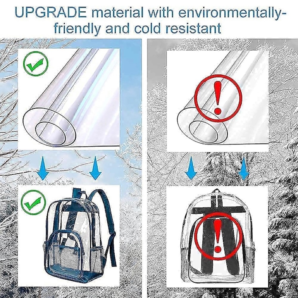 New Clear Backpack Heavy Duty PVC Transparent Backpack - Picture 3 of 9